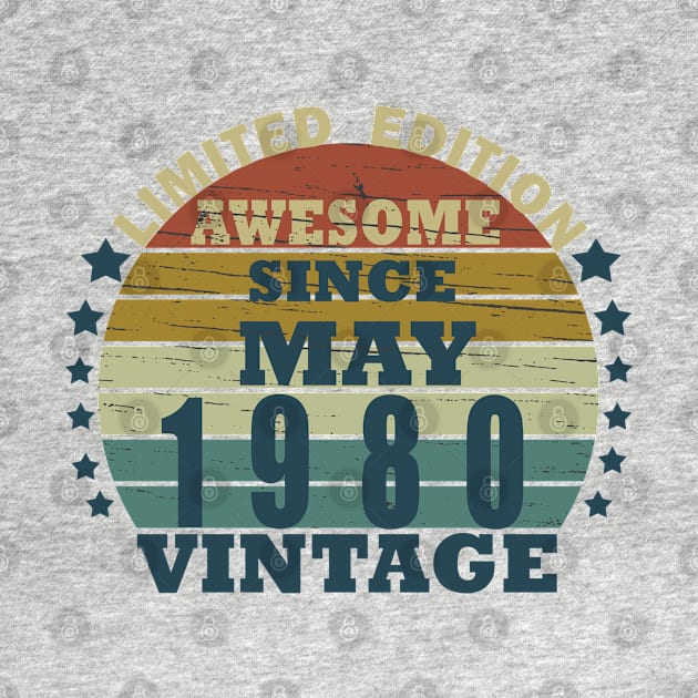 born in may 1980 vintage birthday by omitay